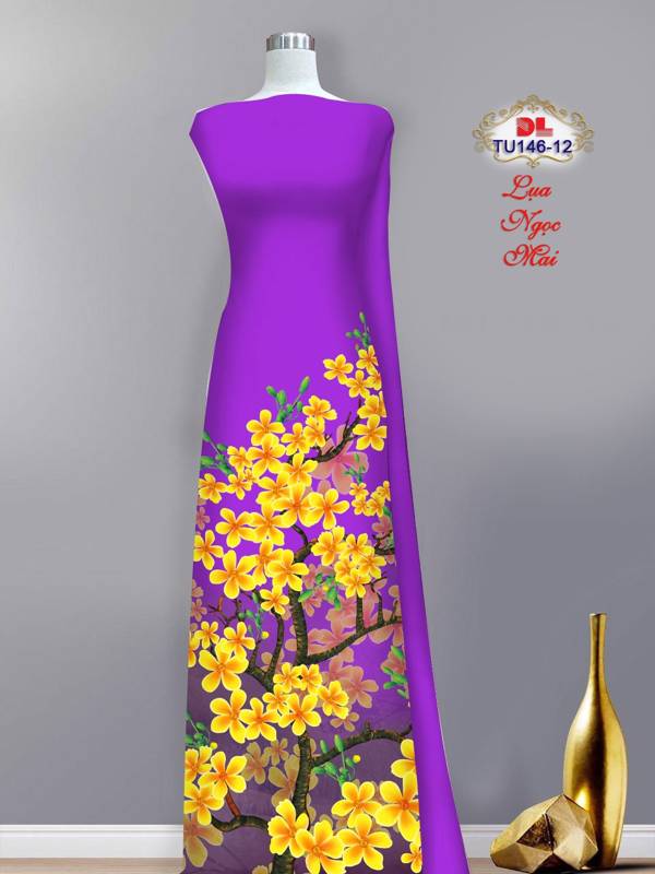 Vải Áo Dài Hoa Mai Mới Ra AD TU146 39 Vải Áo Dài Hoa Mai Mới Ra AD TU146