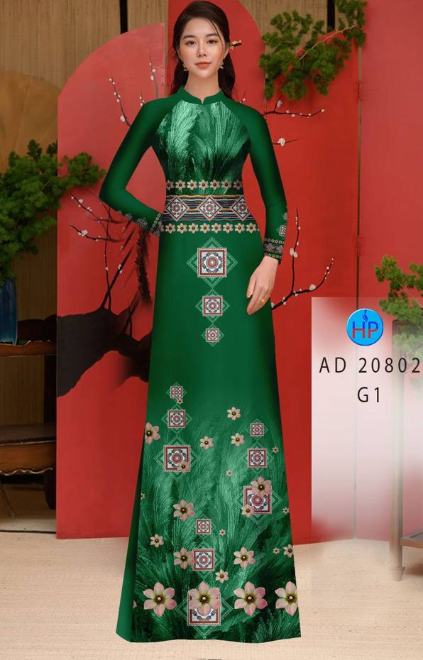 Vải Áo Dài Hoa Văn Độc Đáo AD 20802 45 Vải Áo Dài Hoa Văn Độc Đáo AD 20802