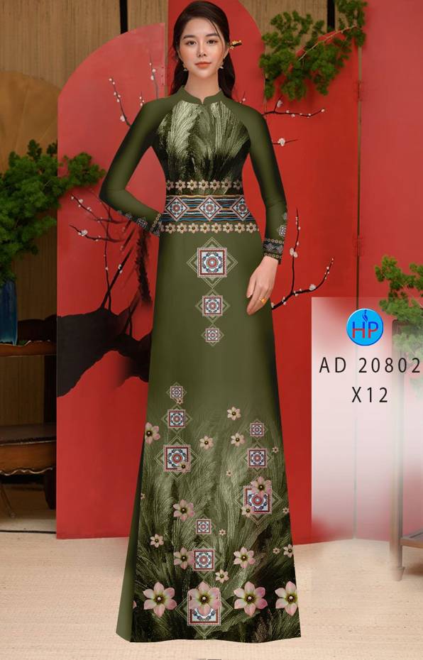 Vải Áo Dài Hoa Văn Độc Đáo AD 20802 51 Vải Áo Dài Hoa Văn Độc Đáo AD 20802
