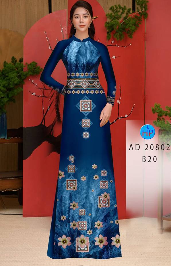 Vải Áo Dài Hoa Văn Độc Đáo AD 20802 55 Vải Áo Dài Hoa Văn Độc Đáo AD 20802