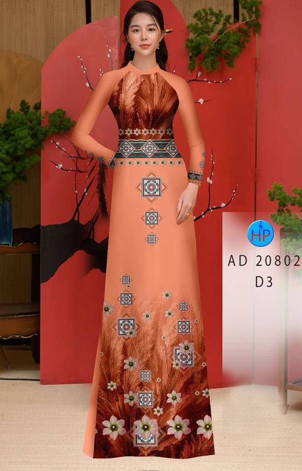 Vải Áo Dài Hoa Văn Độc Đáo AD 20802 58 Vải Áo Dài Hoa Văn Độc Đáo AD 20802