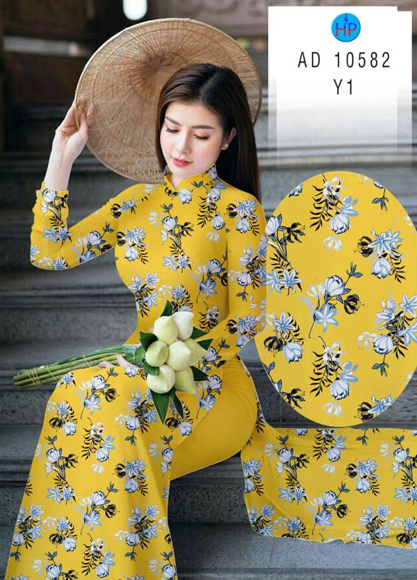 Vải Áo Dài Hoa Đều Mới Ra AD 10582 46 Vải Áo Dài Hoa Đều Mới Ra AD 10582