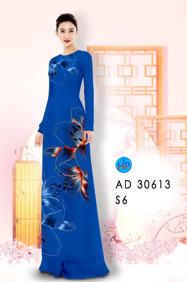 Vải Áo Dài Hoa In 3D Vừa Ra  AD 30613