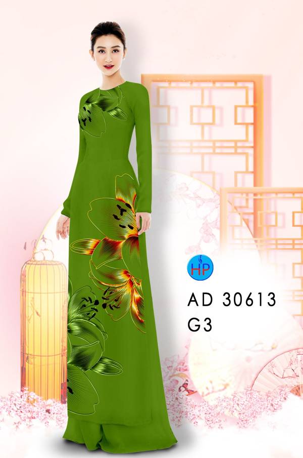Vải Áo Dài Hoa In 3D Vừa Ra  AD 30613