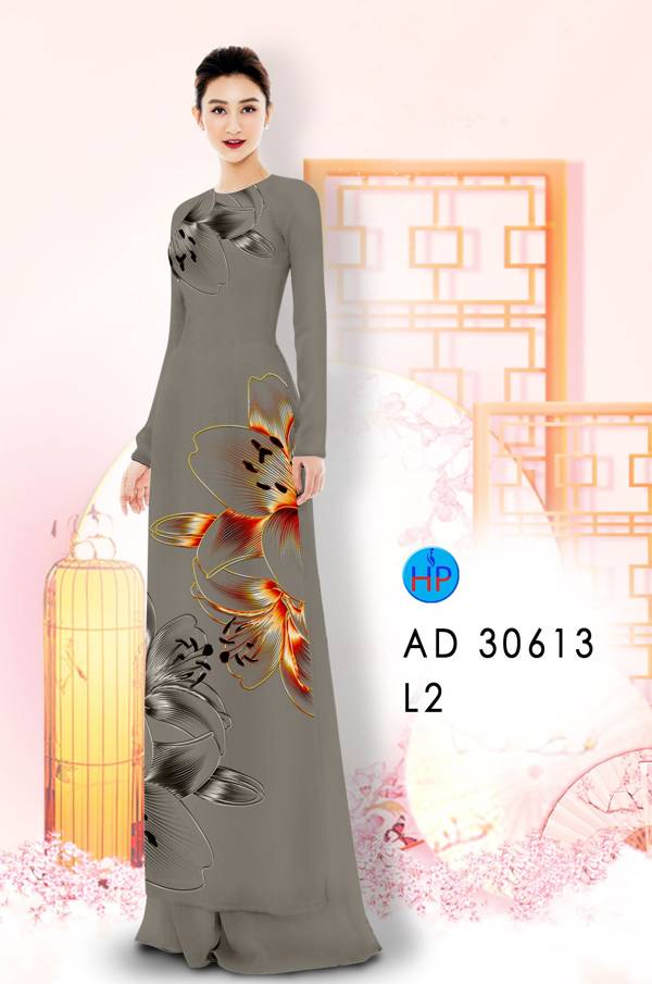 Vải Áo Dài Hoa In 3D Vừa Ra  AD 30613