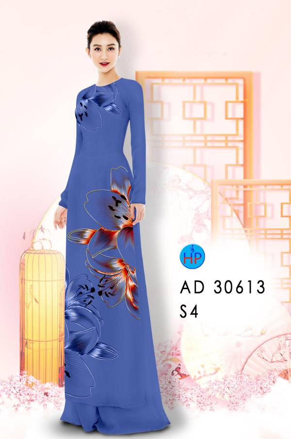 Vải Áo Dài Hoa In 3D Vừa Ra  AD 30613