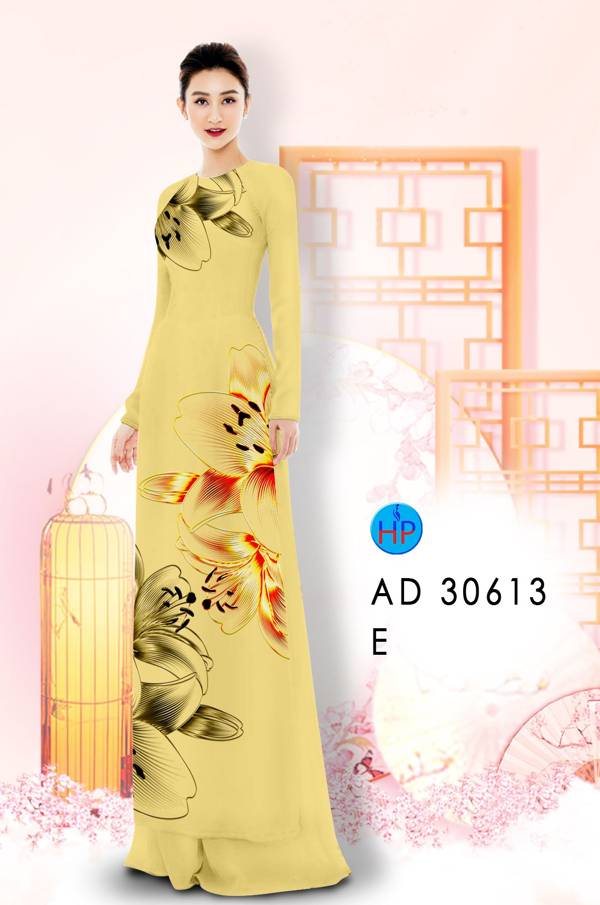 Vải Áo Dài Hoa In 3D Vừa Ra  AD 30613