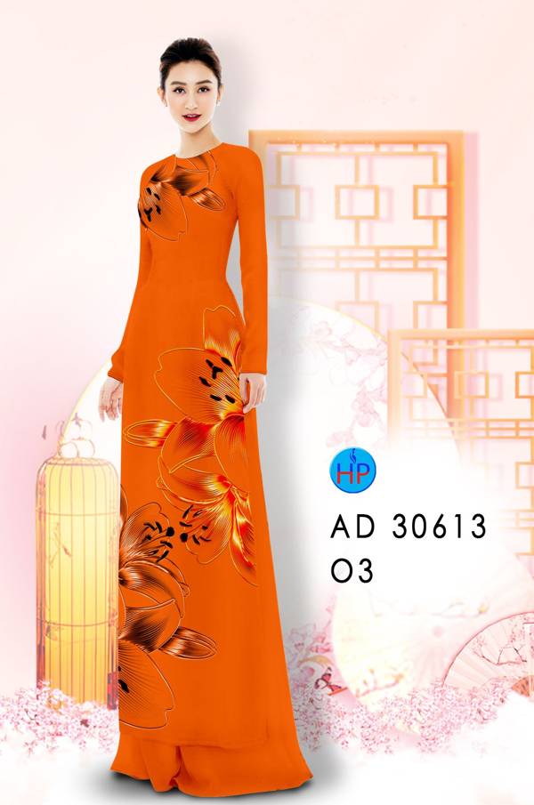Vải Áo Dài Hoa In 3D Vừa Ra  AD 30613