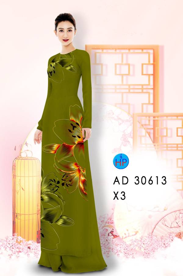 Vải Áo Dài Hoa In 3D Vừa Ra  AD 30613