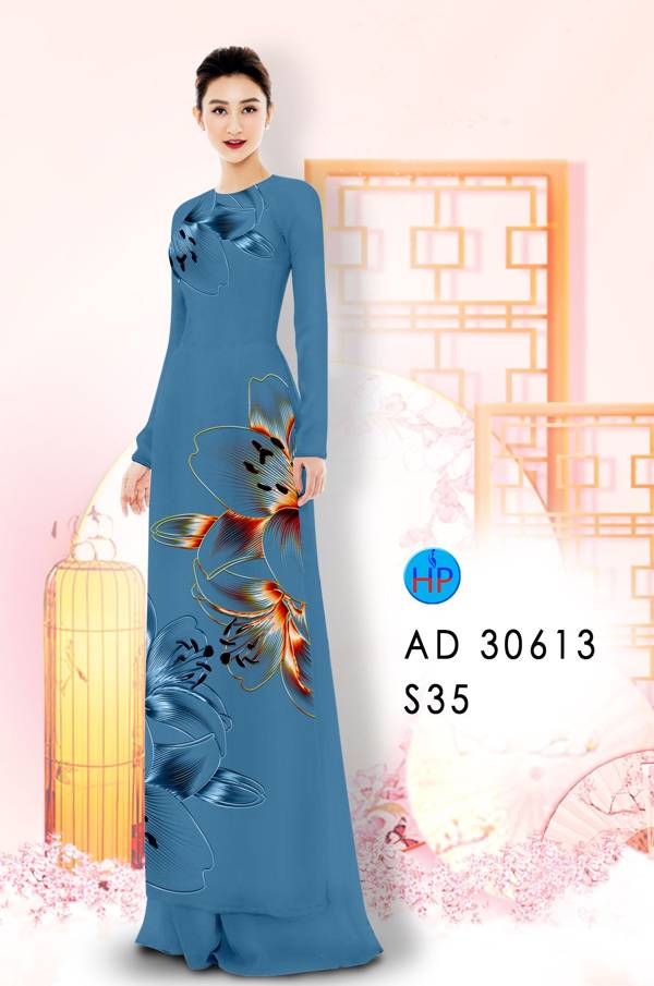 Vải Áo Dài Hoa In 3D Vừa Ra  AD 30613
