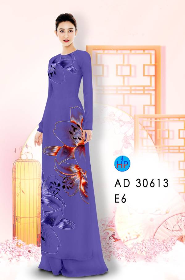 Vải Áo Dài Hoa In 3D Vừa Ra  AD 30613
