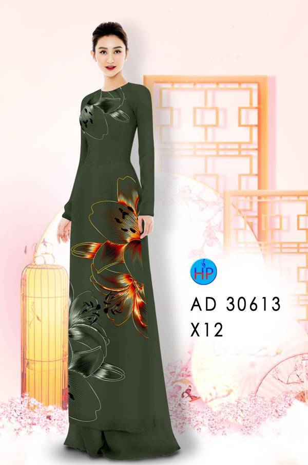 Vải Áo Dài Hoa In 3D Vừa Ra  AD 30613