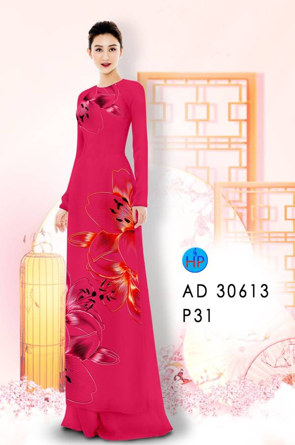 Vải Áo Dài Hoa In 3D Vừa Ra  AD 30613