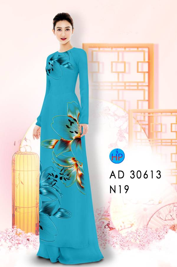 Vải Áo Dài Hoa In 3D Vừa Ra  AD 30613