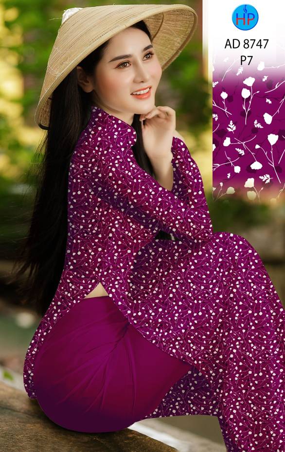 Vải Áo Dài Hoa Nhí Vừa Ra AD 8747 39 Vải Áo Dài Hoa Nhí Vừa Ra AD 8747