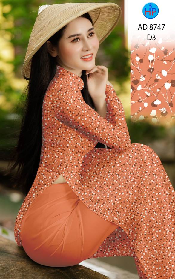 Vải Áo Dài Hoa Nhí Vừa Ra AD 8747 44 Vải Áo Dài Hoa Nhí Vừa Ra AD 8747