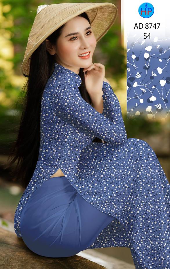 Vải Áo Dài Hoa Nhí Vừa Ra AD 8747 43 Vải Áo Dài Hoa Nhí Vừa Ra AD 8747