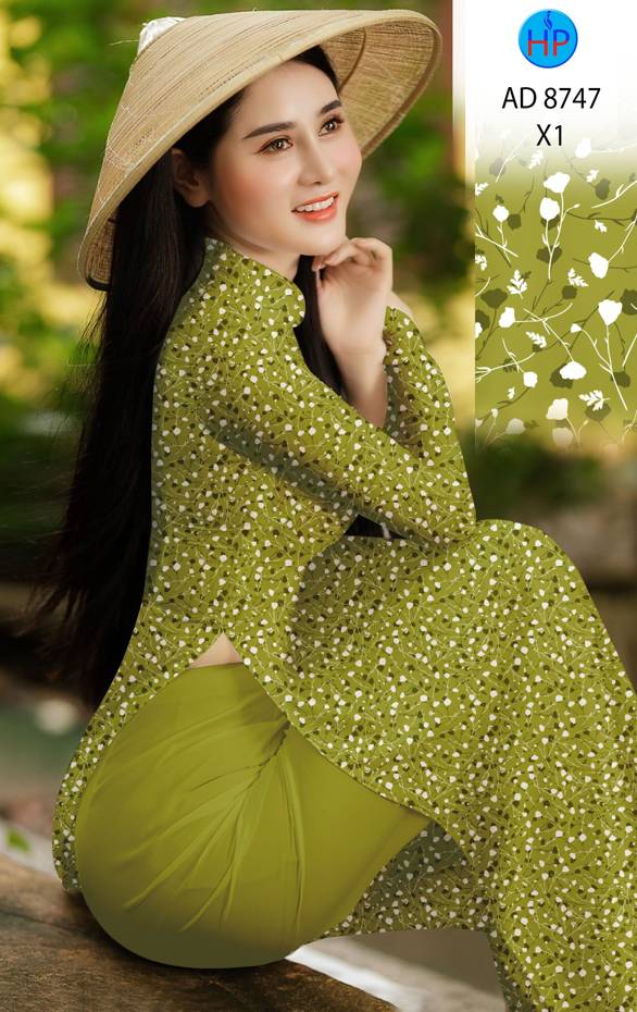 Vải Áo Dài Hoa Nhí Vừa Ra AD 8747 46 Vải Áo Dài Hoa Nhí Vừa Ra AD 8747