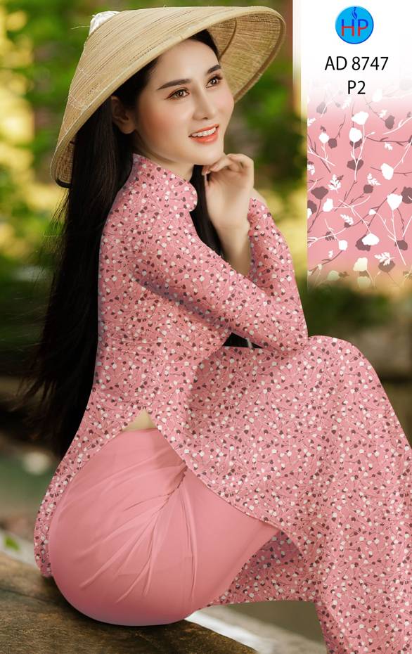 Vải Áo Dài Hoa Nhí Vừa Ra AD 8747 49 Vải Áo Dài Hoa Nhí Vừa Ra AD 8747