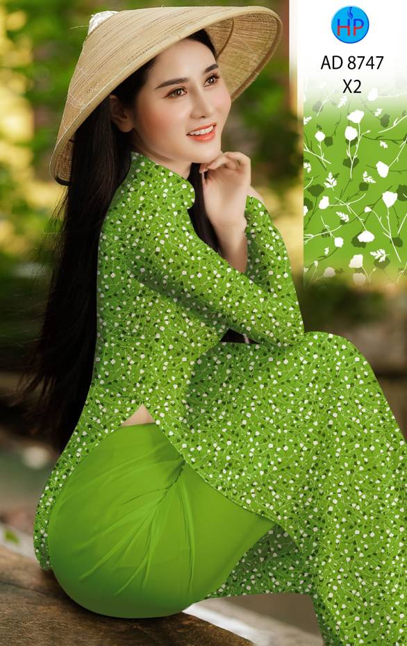 Vải Áo Dài Hoa Nhí Vừa Ra AD 8747 54 Vải Áo Dài Hoa Nhí Vừa Ra AD 8747