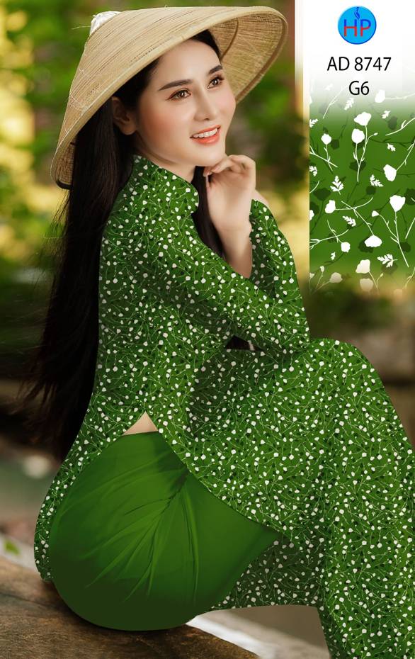 Vải Áo Dài Hoa Nhí Vừa Ra AD 8747 53 Vải Áo Dài Hoa Nhí Vừa Ra AD 8747