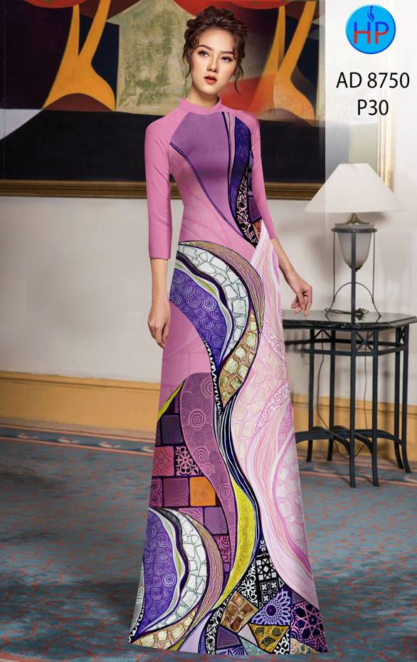 Vải Áo Dài Hoa Văn Độc Đáo AD 8750 40 Vải Áo Dài Hoa Văn Độc Đáo AD 8750