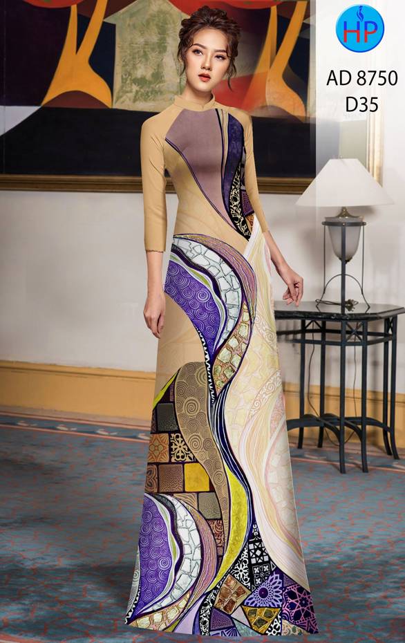 Vải Áo Dài Hoa Văn Độc Đáo AD 8750 43 Vải Áo Dài Hoa Văn Độc Đáo AD 8750