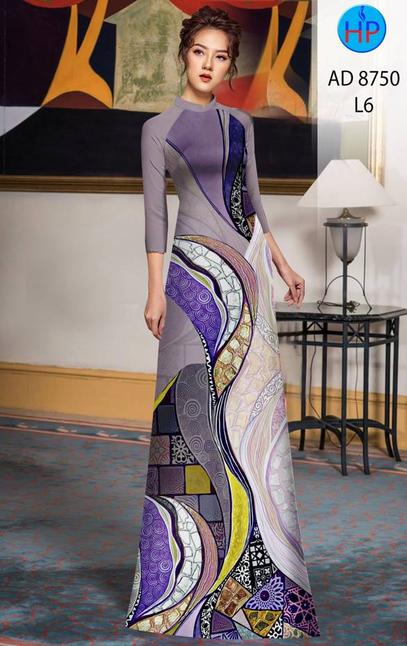 Vải Áo Dài Hoa Văn Độc Đáo AD 8750 42 Vải Áo Dài Hoa Văn Độc Đáo AD 8750