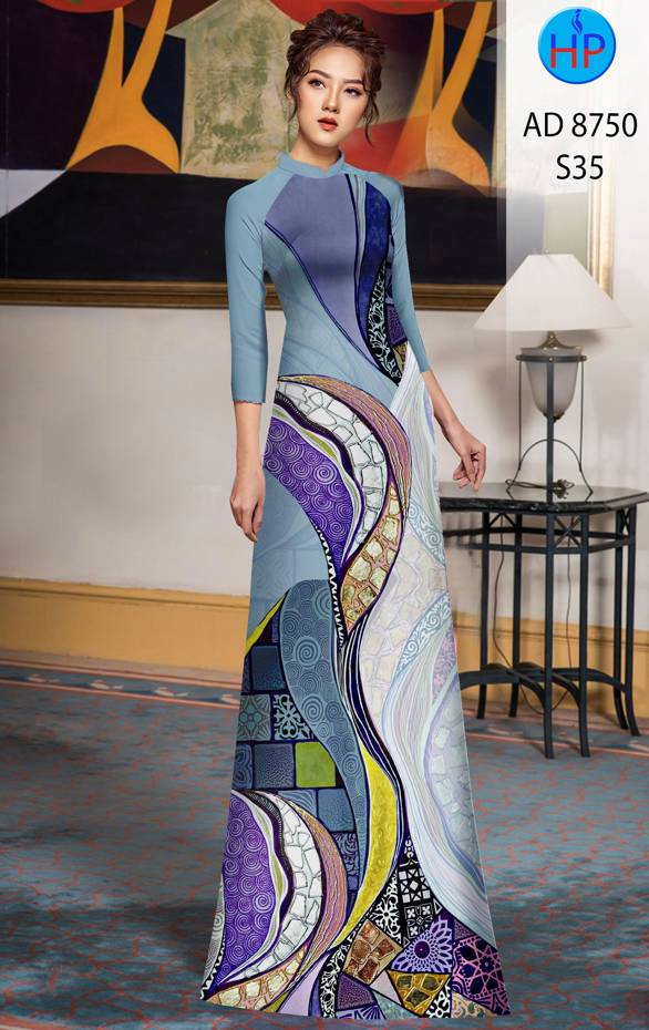 Vải Áo Dài Hoa Văn Độc Đáo AD 8750 44 Vải Áo Dài Hoa Văn Độc Đáo AD 8750