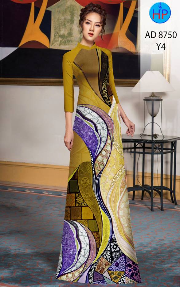 Vải Áo Dài Hoa Văn Độc Đáo AD 8750 46 Vải Áo Dài Hoa Văn Độc Đáo AD 8750