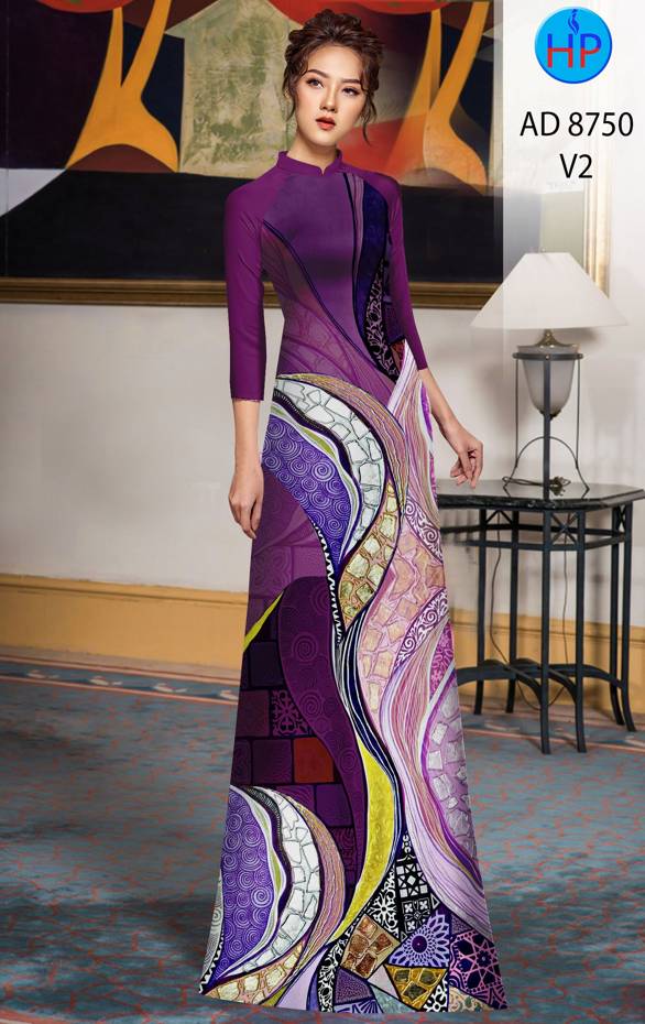 Vải Áo Dài Hoa Văn Độc Đáo AD 8750 48 Vải Áo Dài Hoa Văn Độc Đáo AD 8750