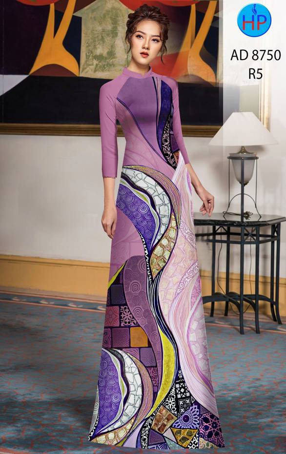 Vải Áo Dài Hoa Văn Độc Đáo AD 8750 52 Vải Áo Dài Hoa Văn Độc Đáo AD 8750