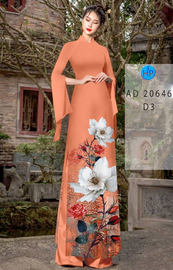 Vải Áo Dài Hoa In 3D Độc Đáo AD 20646 39 Vải Áo Dài Hoa In 3D Độc Đáo AD 20646
