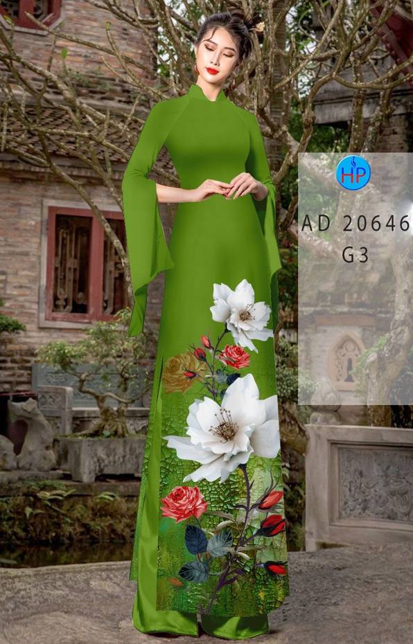 Vải Áo Dài Hoa In 3D Độc Đáo AD 20646 40 Vải Áo Dài Hoa In 3D Độc Đáo AD 20646