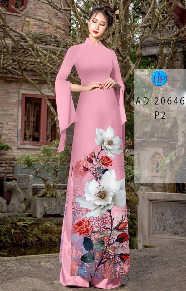 Vải Áo Dài Hoa In 3D Độc Đáo AD 20646 43 Vải Áo Dài Hoa In 3D Độc Đáo AD 20646