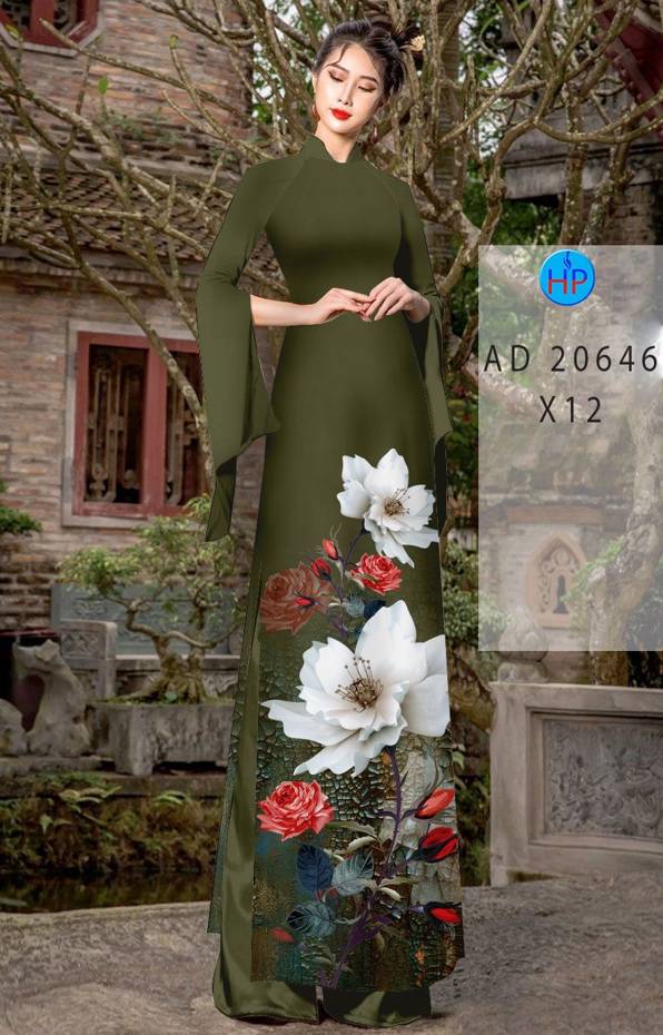 Vải Áo Dài Hoa In 3D Độc Đáo AD 20646 48 Vải Áo Dài Hoa In 3D Độc Đáo AD 20646