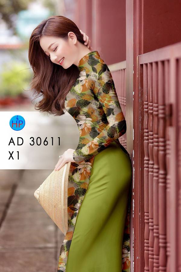 Vải Áo Dài Hoa Đều Kiểu Mới AD 30611 40 Vải Áo Dài Hoa Đều Kiểu Mới AD 30611