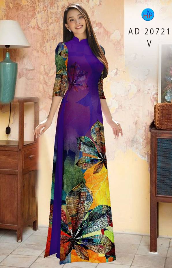 Vải Áo Dài Hoa In 3D Mới Ra AD 20721 41 Vải Áo Dài Hoa In 3D Mới Ra AD 20721