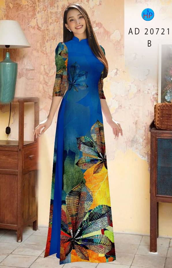Vải Áo Dài Hoa In 3D Mới Ra AD 20721 42 Vải Áo Dài Hoa In 3D Mới Ra AD 20721