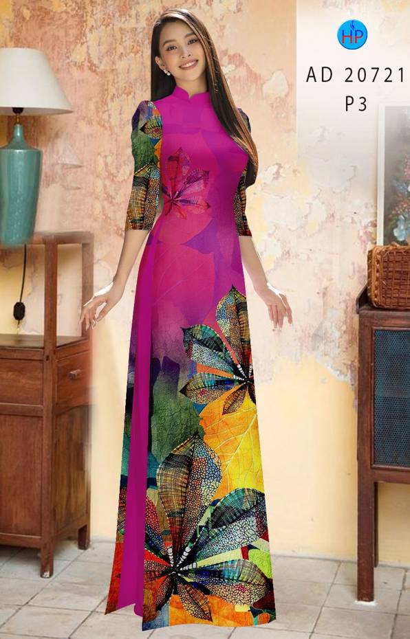 Vải Áo Dài Hoa In 3D Mới Ra AD 20721 50 Vải Áo Dài Hoa In 3D Mới Ra AD 20721