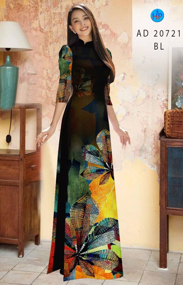 Vải Áo Dài Hoa In 3D Mới Ra AD 20721 49 Vải Áo Dài Hoa In 3D Mới Ra AD 20721