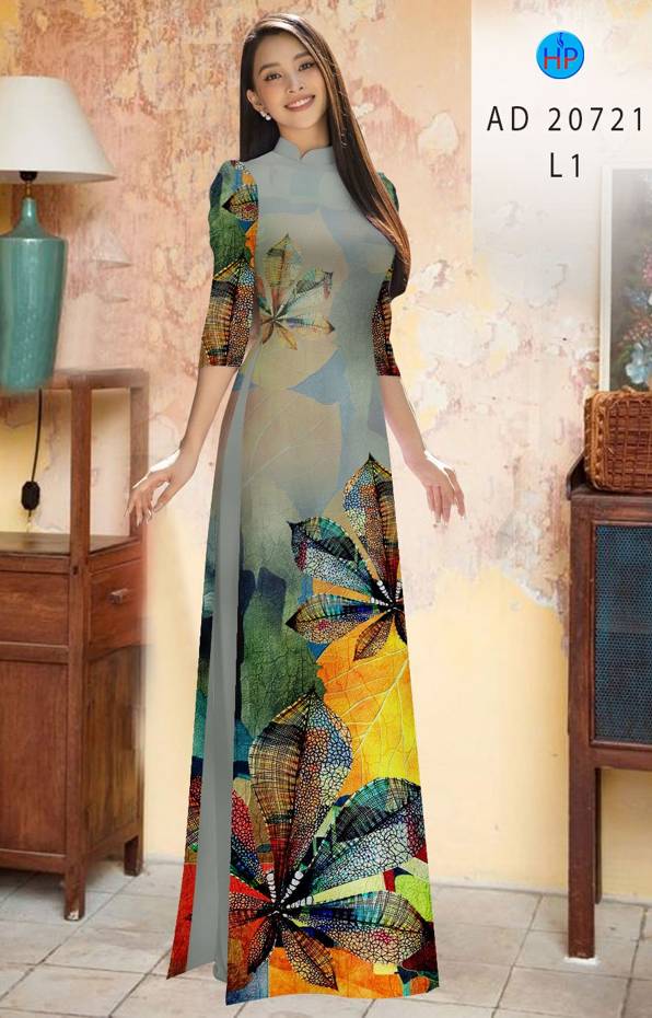 Vải Áo Dài Hoa In 3D Mới Ra AD 20721 55 Vải Áo Dài Hoa In 3D Mới Ra AD 20721