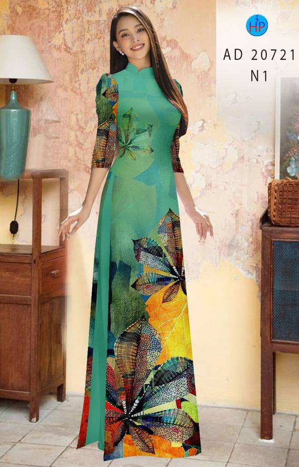 Vải Áo Dài Hoa In 3D Mới Ra AD 20721 54 Vải Áo Dài Hoa In 3D Mới Ra AD 20721