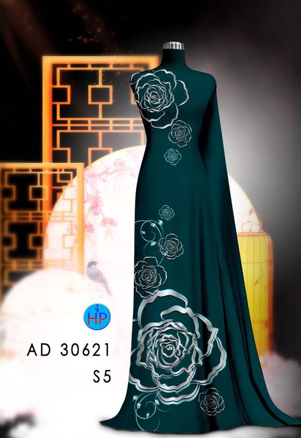 Vải Áo Dài Hoa Hồng Thiết Kế 2021 AD 30621 42 Vải Áo Dài Hoa Hồng Thiết Kế 2021 AD 30621