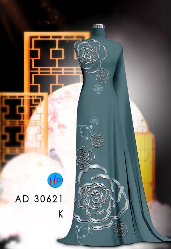 Vải Áo Dài Hoa Hồng Thiết Kế 2021 AD 30621 46 Vải Áo Dài Hoa Hồng Thiết Kế 2021 AD 30621