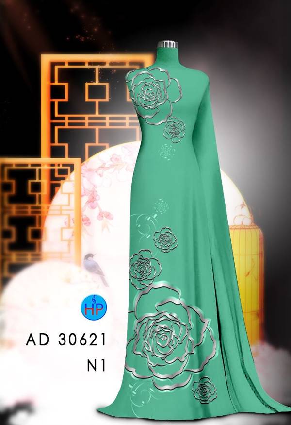 Vải Áo Dài Hoa Hồng Thiết Kế 2021 AD 30621 48 Vải Áo Dài Hoa Hồng Thiết Kế 2021 AD 30621