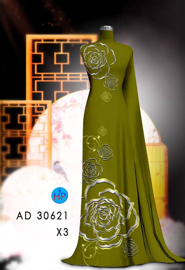 Vải Áo Dài Hoa Hồng Thiết Kế 2021 AD 30621 53 Vải Áo Dài Hoa Hồng Thiết Kế 2021 AD 30621