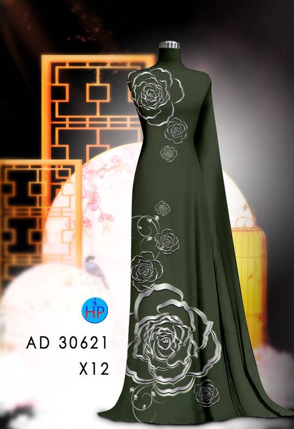 Vải Áo Dài Hoa Hồng Thiết Kế 2021 AD 30621 54 Vải Áo Dài Hoa Hồng Thiết Kế 2021 AD 30621