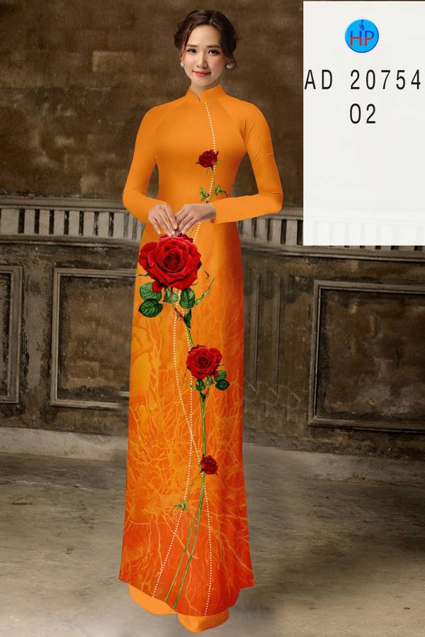 Vải Áo Dài Hoa Hồng Thiết Kế 2021 AD 20754 44 Vải Áo Dài Hoa Hồng Thiết Kế 2021 AD 20754