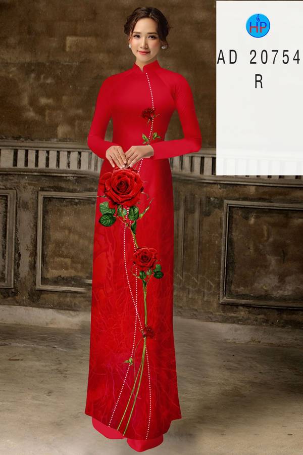 Vải Áo Dài Hoa Hồng Thiết Kế 2021 AD 20754 45 Vải Áo Dài Hoa Hồng Thiết Kế 2021 AD 20754